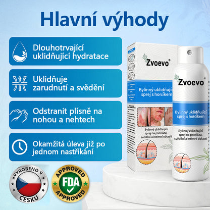 Zvoevo® Magnesium bylinný sprej ⚕️ Certifikace MHRA – úleva při psoriáze, ekzému, intimních bakteriálních infekcích, akné a tmavých skvrnách