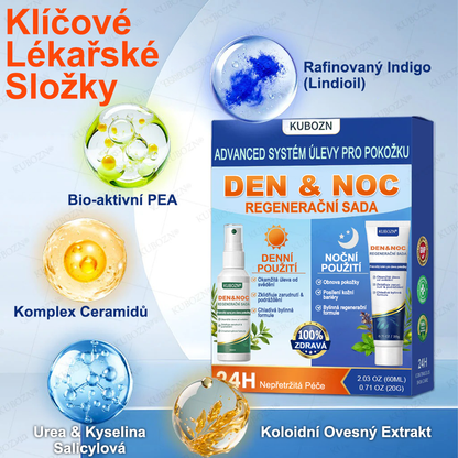 ⭐KUBOZN® Denní a noční regenerační systém pro psoriázu – 100% bez steroidů, dvojité řešení pro úlevu od plaků, šupinatění a svědění