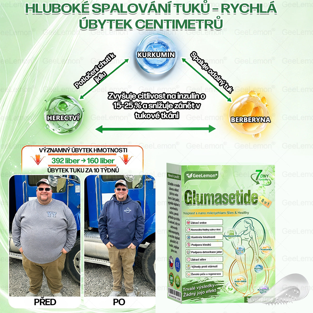 ✅Oficiální český obchod | GeeLemon® 8v1 Nanomikrojehlicové náplasti na formování těla 🇨🇿 Pouze 1 použití denně ✅ Výsledky viditelné již za 7 dní – vhodné pro obezitu, kardiovaskulární zdraví, cukrovku a problémy s klouby