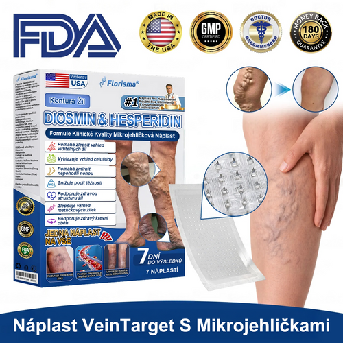 ✅FLORISMA® Klinická mikrojehličková náplast s diosminem a hesperidinem🌿 – zaměřená na křečové a metličkové žilky, pomáhá zmírnit pocit těžkých a unavených nohou
