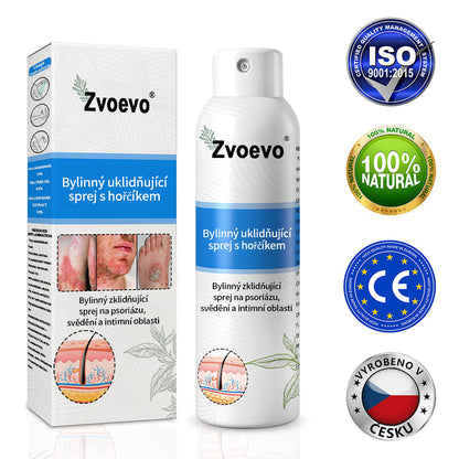 Zvoevo® Magnesium bylinný sprej ⚕️ Certifikace MHRA – úleva při psoriáze, ekzému, intimních bakteriálních infekcích, akné a tmavých skvrnách