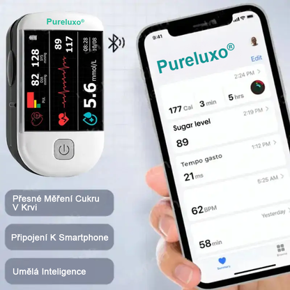 👩‍💼 Pureluxo® další generace inteligentního, multifunkčního, neinvazivního laserového glukometru 👩‍💼 [99,9% přesnost]