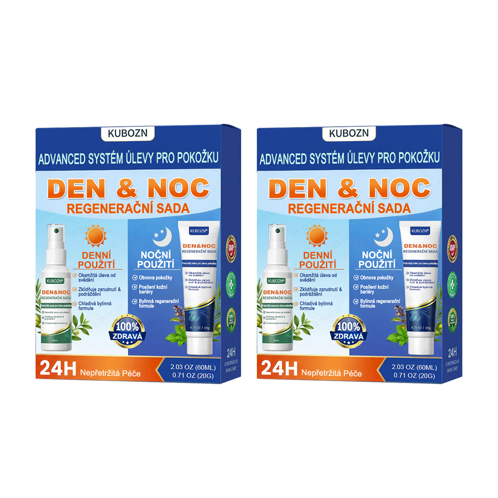 ⭐KUBOZN® Denní a noční regenerační systém pro psoriázu – 100% bez steroidů, dvojité řešení pro úlevu od plaků, šupinatění a svědění