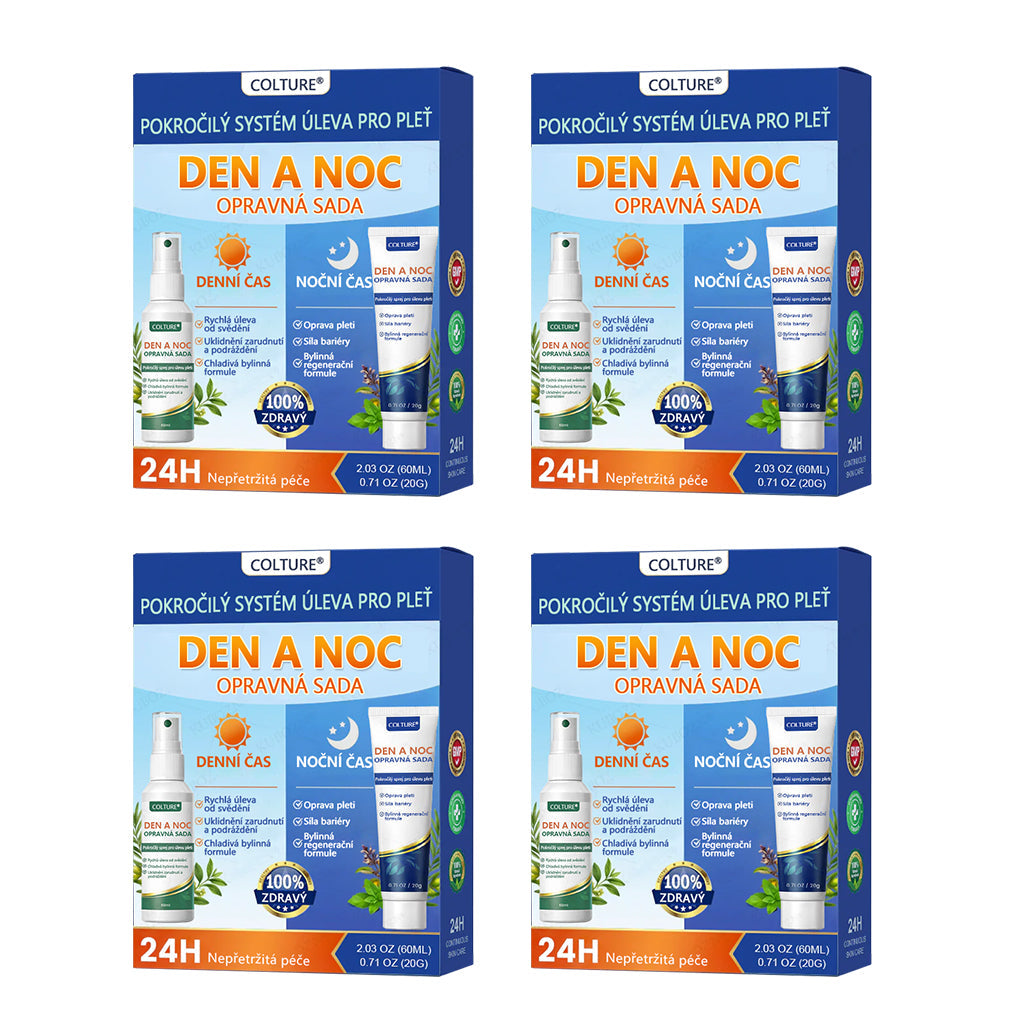 COLTURE® Systém pro denní a noční péči o ekzémy – dvojbalení bez steroidů pro úlevu od intenzivního svědění, zarudnutí a porušené pokožky (akční nabídka)