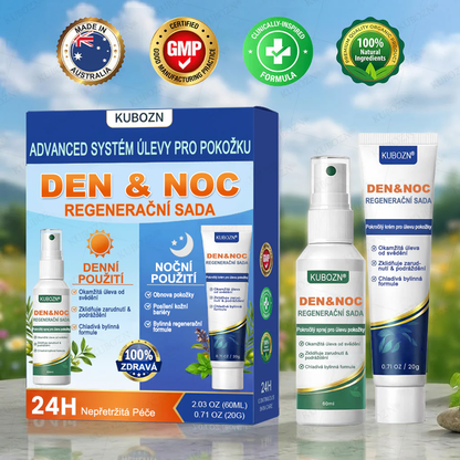 ⭐KUBOZN® Denní a noční regenerační systém pro psoriázu – 100% bez steroidů, dvojité řešení pro úlevu od plaků, šupinatění a svědění